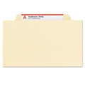 Smead Manila Four- and Six-Section Top Tab Classification Folders, 2 Dividers, Letter Size, Manila, 10/Box