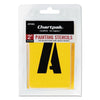 Chartpak Professional Lettering Stencils, Painting Stencil Set, A-Z Set/0-9, 2", Manila, 35/Set