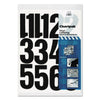 Chartpak Press-On Vinyl Numbers, Self Adhesive, Black, 4"h, 23/Pack