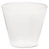 WNA Comet Plastic Tumbler, 5 oz, Clear, Squat, 50/Pack, 20 Packs/Carton