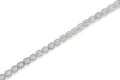 .925 Sterling Silver 1.0 Cttw Diamond Miracle-Set Square Milgrain 7" Link Tennis Bracelet (I-J Color, I3 Clarity) by Bids.com