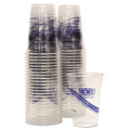 Eco-Products BlueStripe 25% Recycled Content Cold Cups Convenience Pack, 16 oz, Clear/Blue, 50/Pack