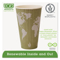 Eco-Products World Art Renewable and Compostable Insulated Hot Cups, PLA, 16 oz, 40/Packs, 15 Packs/Carton