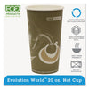 Eco-Products Evolution World 24% Recycled Content Hot Cups, 20 oz, 50/Pack, 20 Packs/Carton