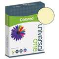 Universal Deluxe Colored Paper, 20 lb Bond Weight, 8.5 x 11, Canary, 500/Ream