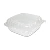 Dart ClearSeal Hinged-Lid Plastic Containers, 9.3 x 8.8 x 3, Clear, Plastic, 100/Bag, 2 Bags/Carton