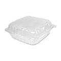 Dart ClearSeal Hinged-Lid Plastic Containers, 9.3 x 8.8 x 3, Clear, Plastic, 100/Bag, 2 Bags/Carton