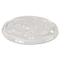 Dart PETE Flat Straw-Slot Cold Cup Lids, Fits 16 oz to 24 oz, Clear, 100/Pack, 10 Packs/Carton