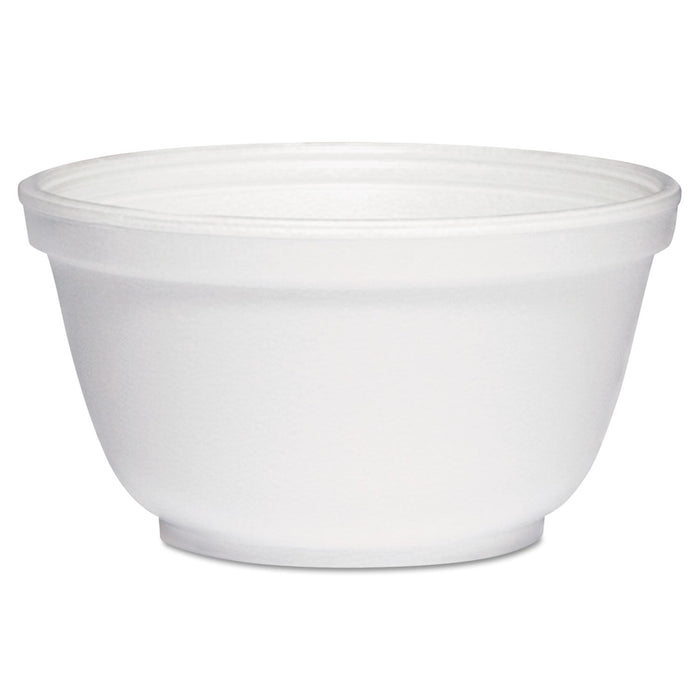 Dart Foam Bowls, 10 oz, White, 50/Pack, 20 Packs/Carton