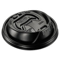 Dart Optima Reclosable Lid, Fits 12 oz to 24 oz Foam Cups, Black, 100 Pack, 10 Packs/Carton