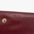 Prada Maroon Bordeaux Leather Long Wallet #1871 by Bolt Boutique