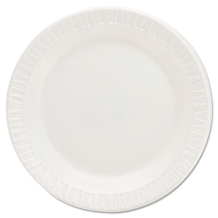 Dart Quiet Classic Laminated Foam Dinnerware Plates, 6", White, 125/Pack, 8 Packs/Carton