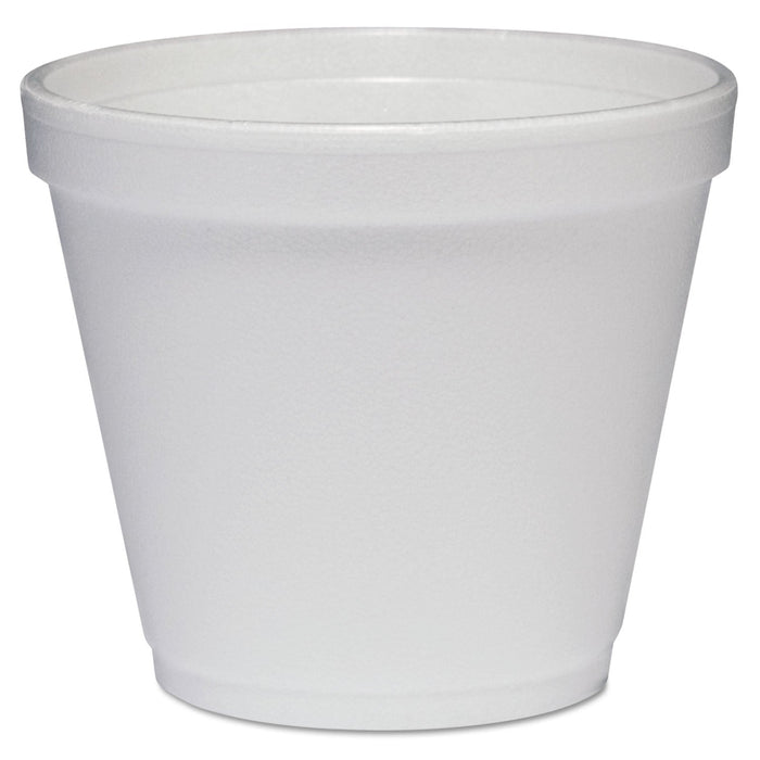 Dart Food Containers, 8 oz, White, Foam, 1,000/Carton