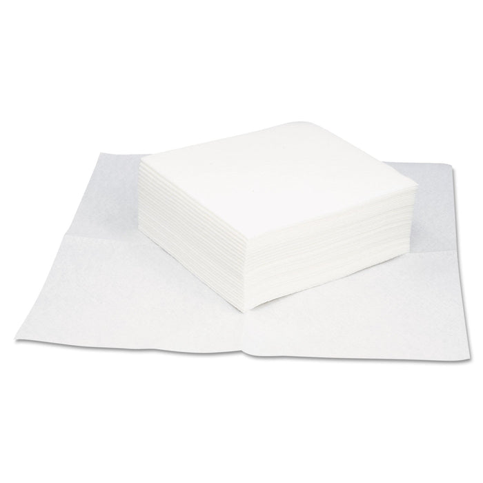 HOSPECO TASKBrand Grease and Oil Wipers, Quarterfold, 12 x 13.25, White, 50/Pack, 16 Packs/Carton