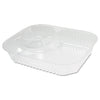 Dart ClearPac Large Nacho Tray, 2-Compartments, 3.3 oz, 6.2 x 6.2 x 1.6, Clear, Plastic, 500/Carton