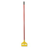 Rubbermaid Invader Fiberglass Side-Gate Wet-Mop Handle, 60", Red/Yellow