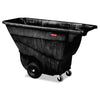 Rubbermaid Structural Foam Tilt Truck, Rectangular, 850 lb Capacity, Black