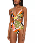 Bar III Printed Ring One-Piece Swimsuit, XS by Vanessa Jane