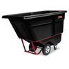 Rubbermaid Rotomolded Tilt Truck, Rectangular, Plastic, 1,250 lb Capacity, Black
