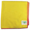 Unger SmartColor MicroWipes 4000, Heavy-Duty, 16 x 15, Yellow/Red, 10/Pack