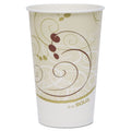 Dart Symphony Paper Cold Cups, 16 oz,  White/Beige, 50/Sleeve, 20 Sleeves/Carton