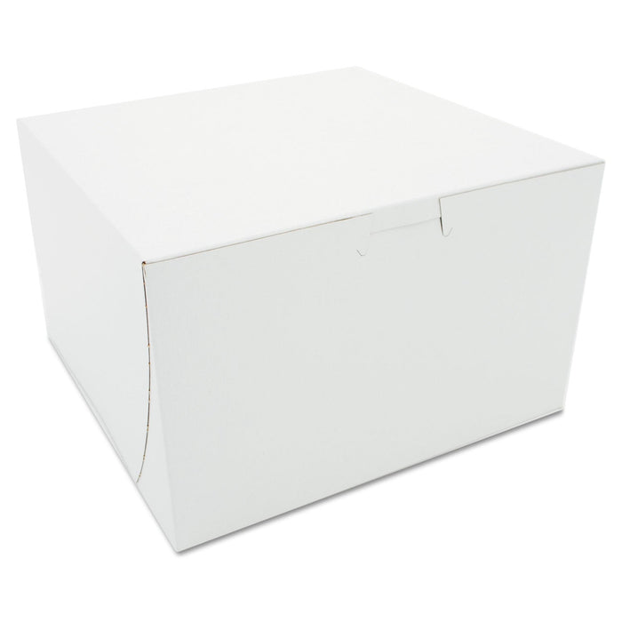 SCT White One-Piece Non-Window Bakery Boxes, 8 x 8 x 5, White, Paper, 100/Carton