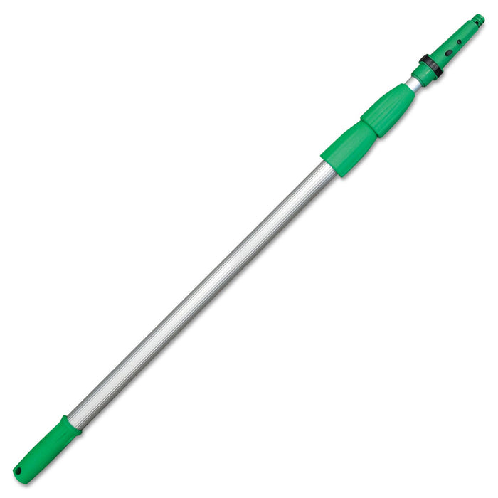 Unger Opti-Loc Aluminum Extension Pole, 14 ft, Three Sections, Green/Silver