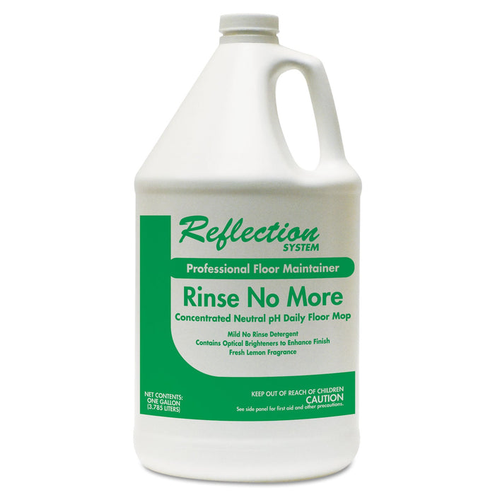 Theochem Laboratories Rinse-No-More Floor Cleaner, Lemon Scent, 1 gal, Bottle, 4/Carton