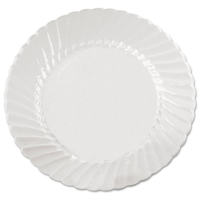 WNA Classicware Plates, Plastic, 9" dia, Clear, 18/Bag, 10 Bags/Carton