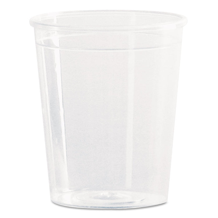 WNA Comet Plastic Portion/Shot Glass, 2 oz, Clear, 50/Pack, 50 Packs/Carton