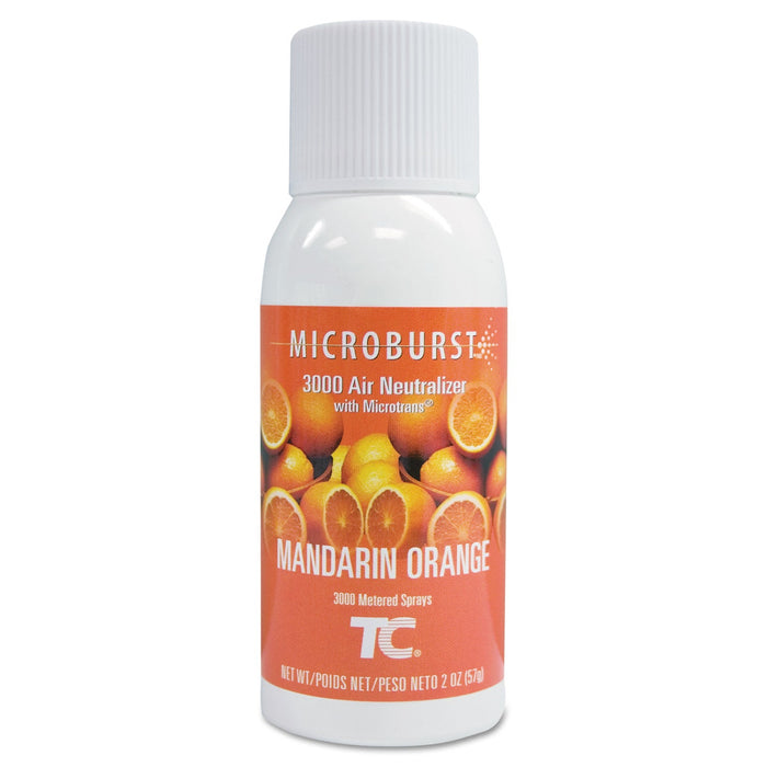Rubbermaid Microburst 3000 Refill, Mandarin Orange, 2 oz Aerosol Spray, 12/Carton