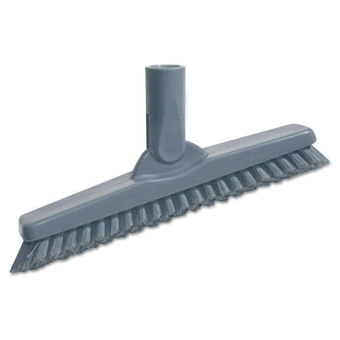 Unger SmartColor Swivel Corner Brush, Black Polypropylene Bristles, 8.83" Brush, Gray Plastic Handle