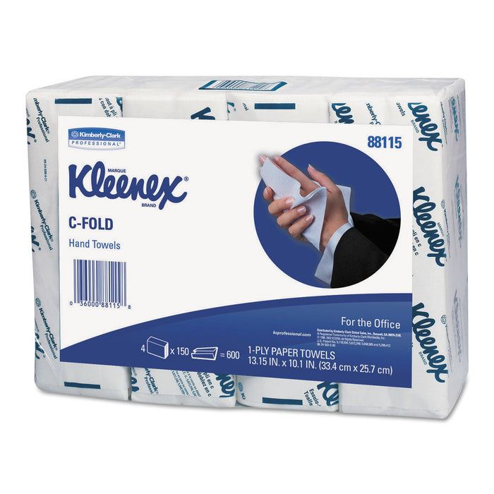 Kleenex C-Fold Paper Towels for Business, Absorbency Pockets, 10.13 x 13.15, White, 150/Pack, 16/Carton