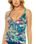 Bleu Rod Beattie Its a Jungle out There Tie-Front Tankini Top, Size 8 by Vanessa Jane
