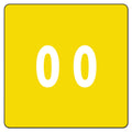 Smead Numerical End Tab File Folder Labels, 0, 1.5 x 1.5, Yellow, 250/Roll
