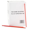 GEN Coffee Stirrer, 5.25", Plastic, Red/White, 1,000/Box, 10 Boxes/Carton