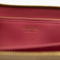 Prada Beige Leather Round Zipper Long Wallet #1878 by Bolt Boutique
