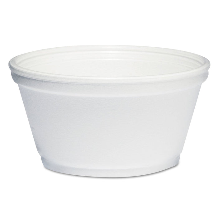 Dart Foam Container, 8 oz, White, 1,000/Carton