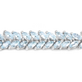 Natural Aquamarine Silver Bracelet by Fine Color Jewels
