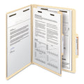 Smead Manila Four- and Six-Section Top Tab Classification Folders, 1 Divider, Letter Size, Manila, 10/Box
