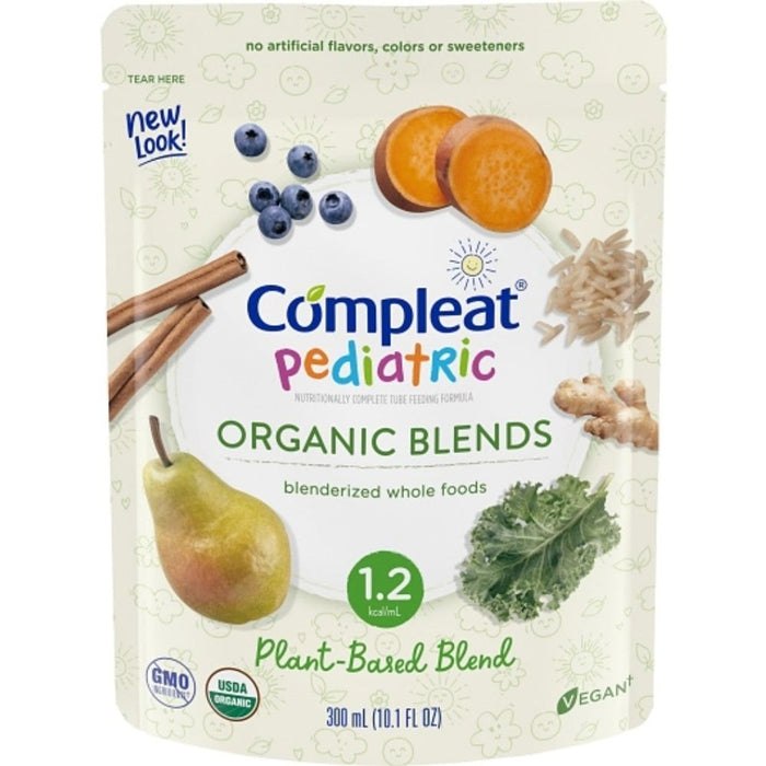 Compleat Nestle Organic Blends Pediatric Plant Base Protein Tube Feeding, 10 Fluid Ounce Pouch, 24 Per Case by Pasteur Pharmacy