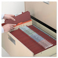 Smead 6-Section Pressboard Top Tab Pocket-Style Classification Folders with SafeSHIELD Fasteners, 2 Dividers, Legal, Red, 10/Box