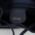 Gucci Navy Bamboo Suede x Leather Drawstring 2WAY Shoulder Bag #1881 by Bolt Boutique