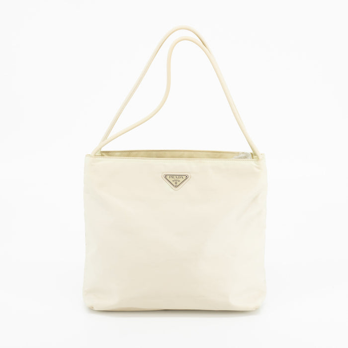 Prada White Nylon Tessuto Tote Bag #1883 by Bolt Boutique