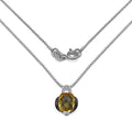 2.91 Carat Genuine Citrine, Champagne Diamond & White Diamond .925 Sterling Silver Pendant by Bids.com