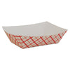 SCT Paper Food Baskets, Red-and-White Check, 4.58 x 3.2 x 1.25, Red/White, Paper, 1,000/Carton