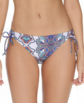 Raisins Juniors Golden Hour Printed Side-Tie Bikini Bottoms by Vanessa Jane