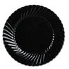 WNA Classicware Plates, Plastic, 10.25" dia, Black, 144/Carton