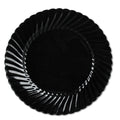 WNA Classicware Plates, Plastic, 10.25" dia, Black, 144/Carton