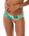 Vince Camuto Printed Shirred Bikini Swim Bottom Swimsuit by Vanessa Jane